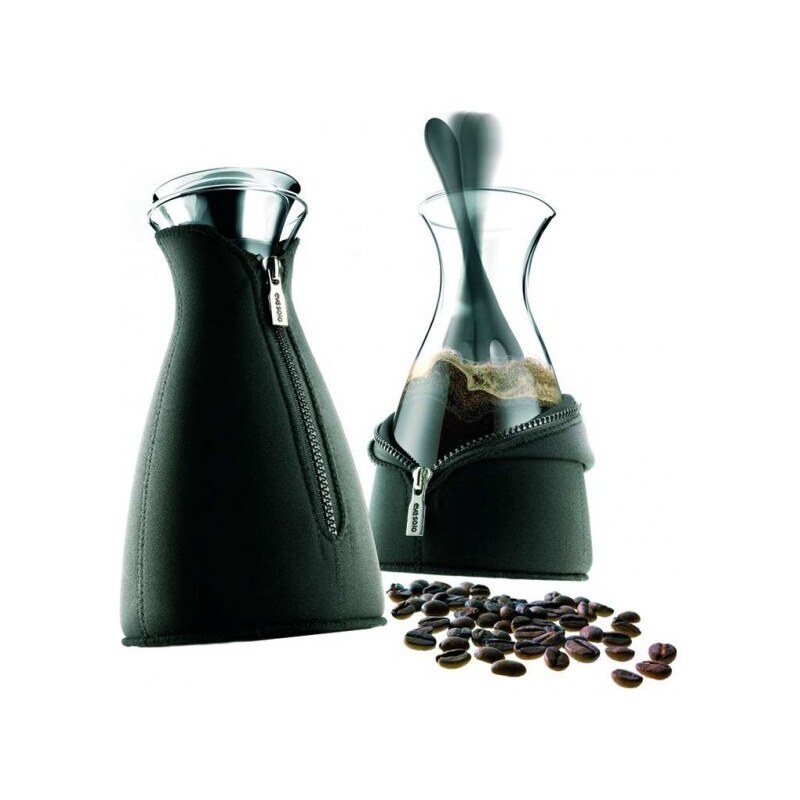 Eva Solo CafeSolo, skleněná nádoba na přípravu kávy 1 l, černý neopren