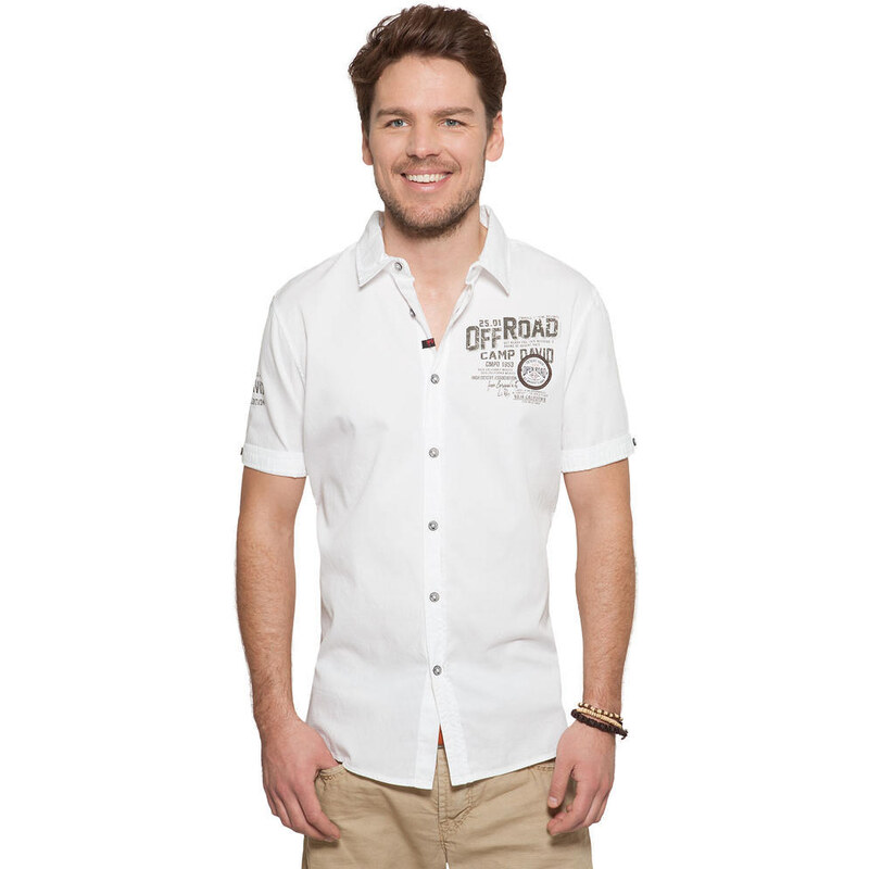 Bílá košile s krátkým rukávem|XL Camp David 406352