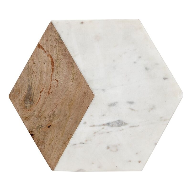 Hübsch Prkénko Hexagonal marble 30 cm