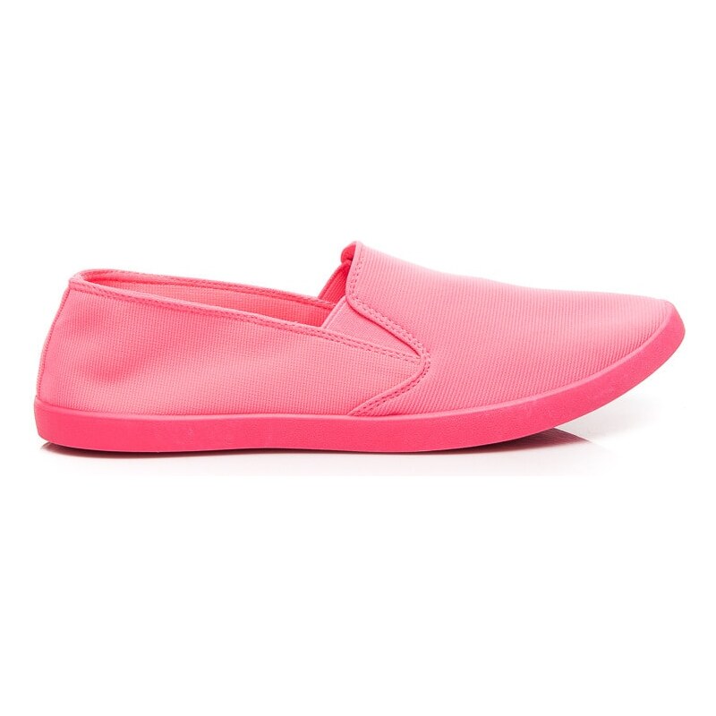 SDS Trampky slip on růžové