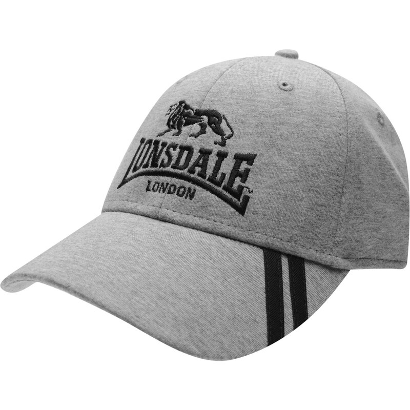 Lonsdale 2 Stripe Cap Grey