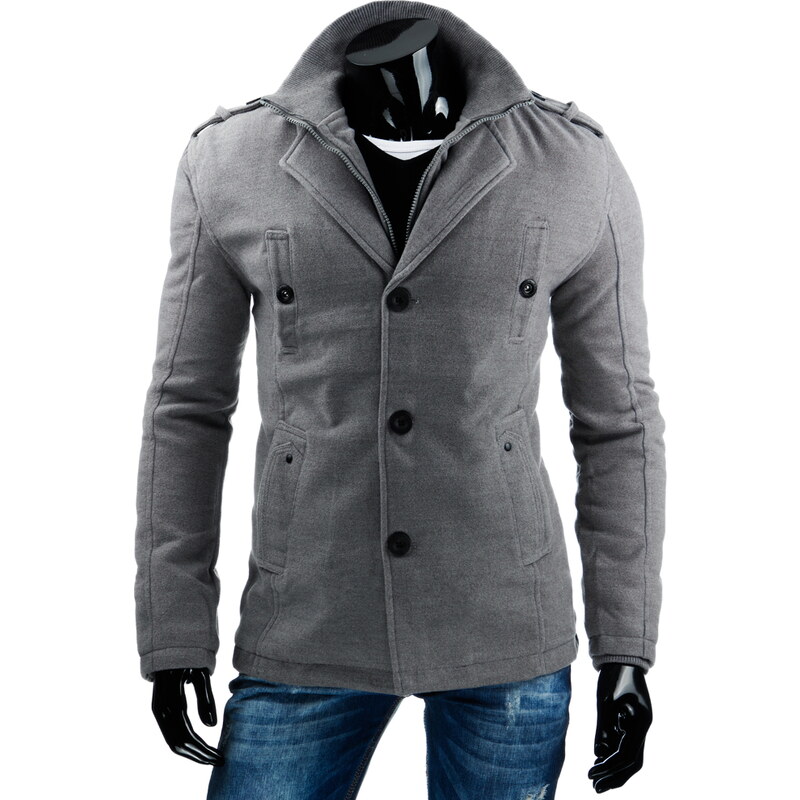 Pánský šedý kabát (cx0310)