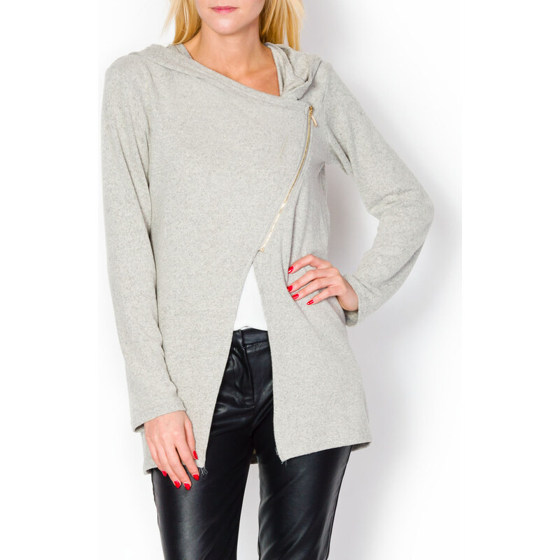 Dámský módní svetr s kapucí (4 modely) velikost: M/L, odstíny barev: béžová