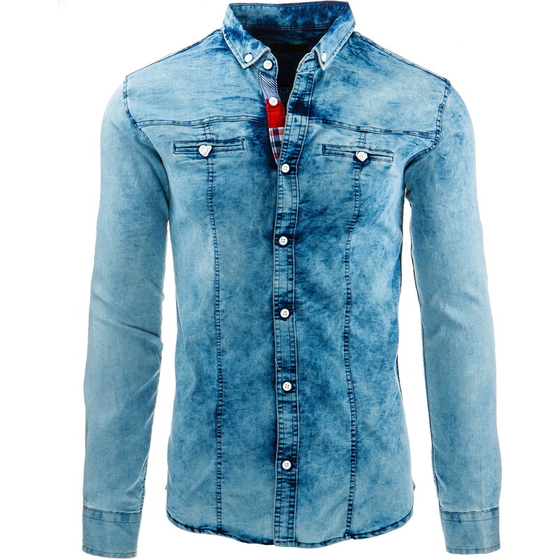 Pánská džínová modrá košile (dx0958)
