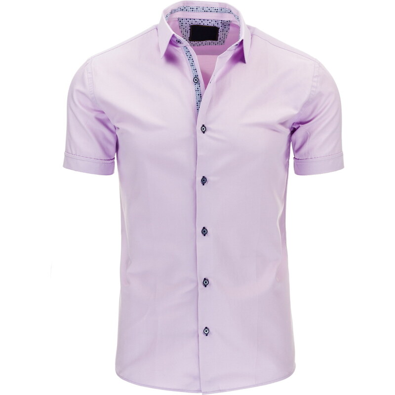 Pánské košile liliová (kx0679) velikost: M, odstíny barev: fialová