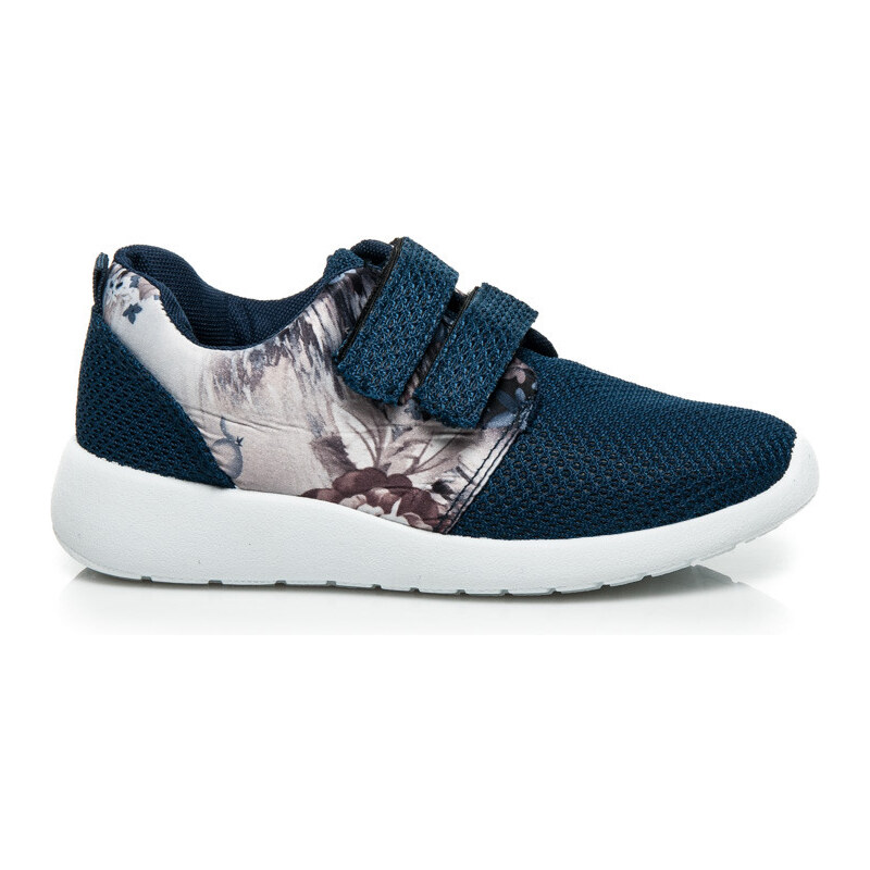 NEW TLCK Modré boty s květinami - TL233N