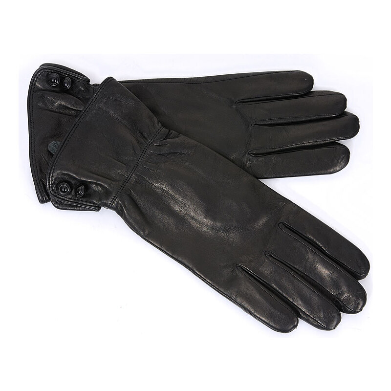 Dámské kožené černé rukavice ALASKA (r6aM) odstíny barev: Černá