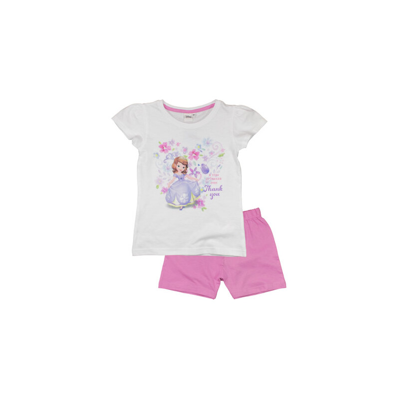 E plus M Dívčí pyžamo Sofie - bílo-růžové