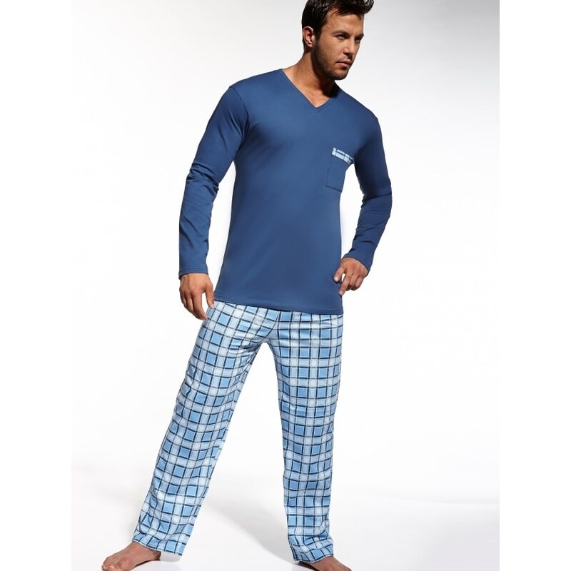 Cornette COR-DEKAN-BLUE: Pánské pyžamo Cornette