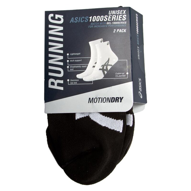 Sada 2 párů nízkých ponožek unisex ASICS - 3PPK 1000 Series Ankle Sock 123438 Black 0900