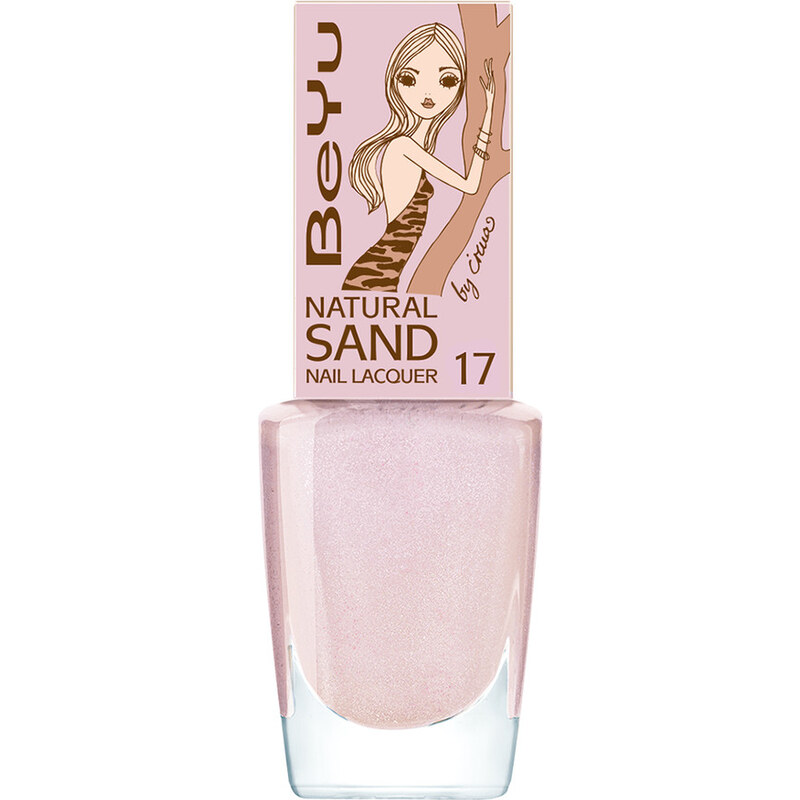 BeYu Č. 17 - Rosy Nudy Natural Sand Nail Lacquer Lak na nehty 9 ml