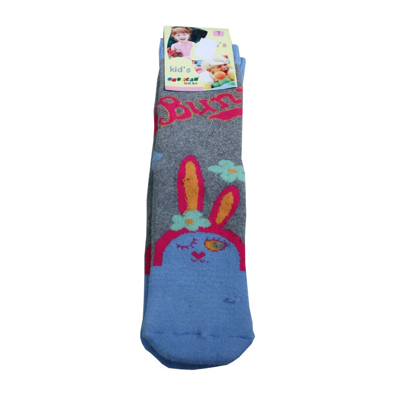 Polska Bunny dětské ponožky 5-6 let šedá