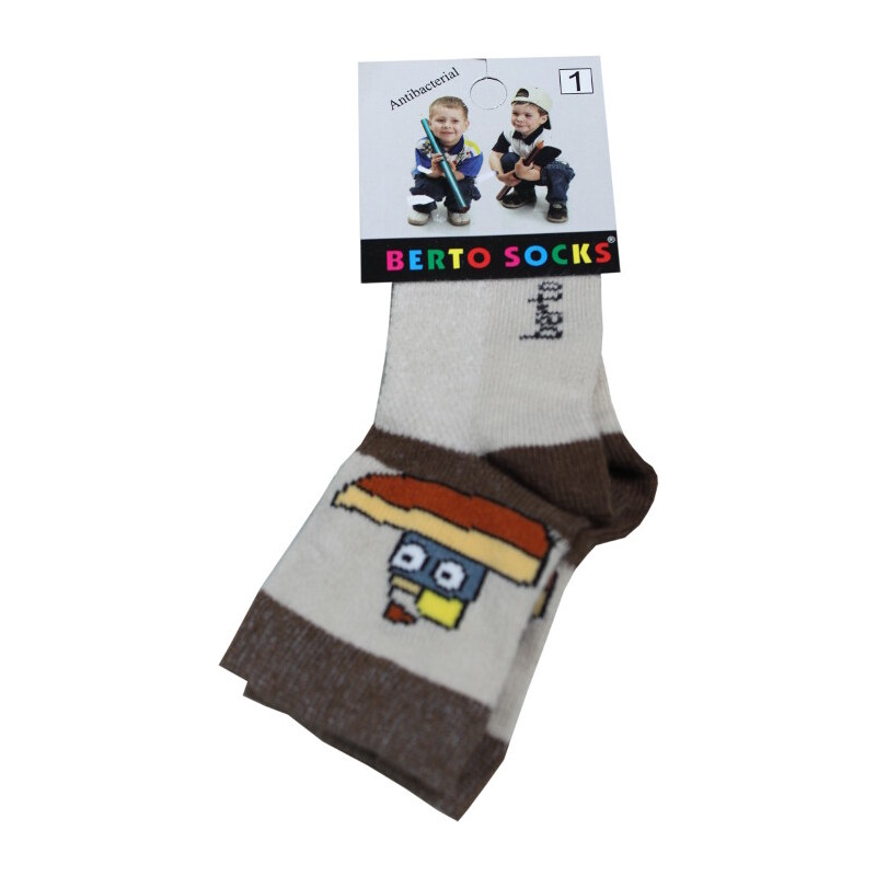 Berto socks dětské ponožky 0-1 rok světle hnědá