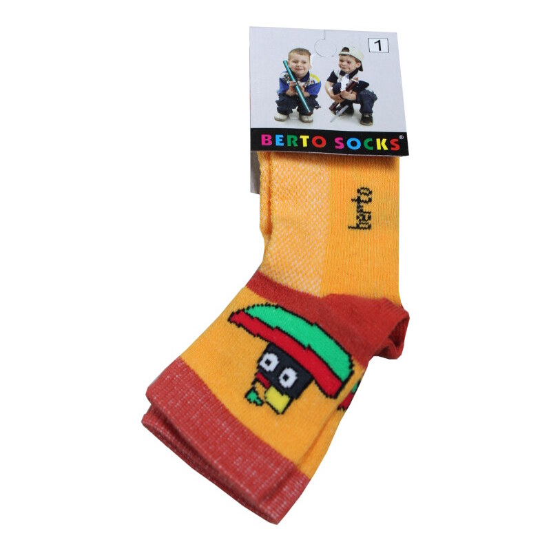Berto socks dětské ponožky 0-1 rok oranžová