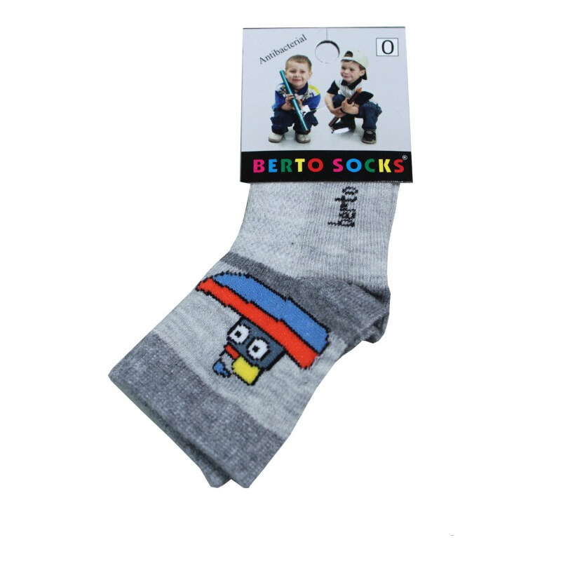 Berto socks dětské ponožky 0-1 rok světle šedá
