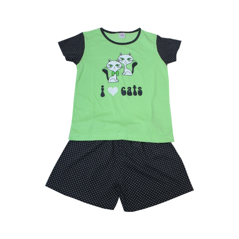 Sport Katzie - dívčí pyžamo zelená 7-8 let