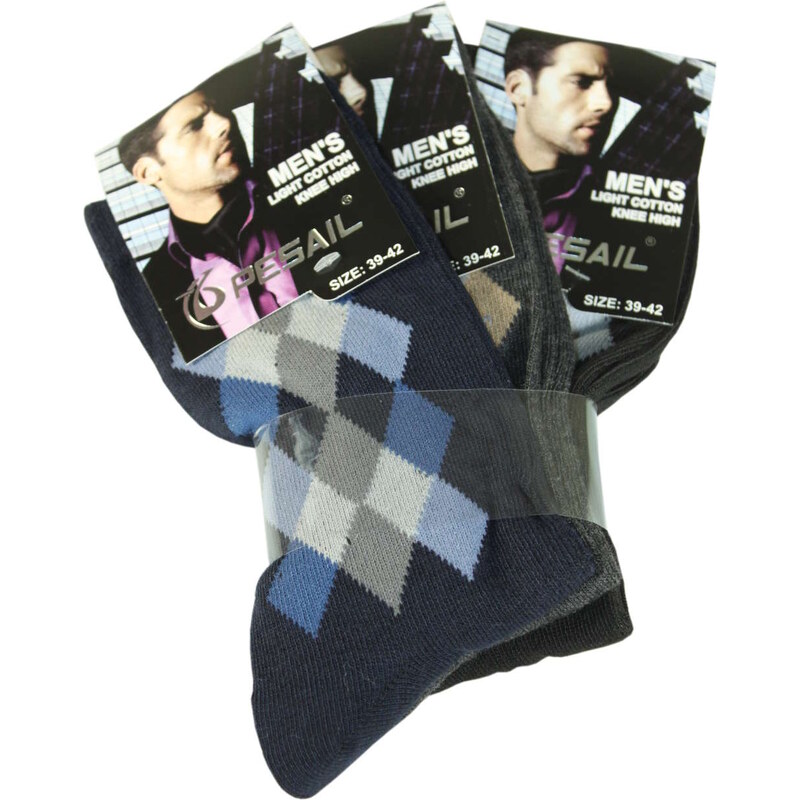 Pesail Klasické bavlněné ponožky - 3pack 39-42 MIX
