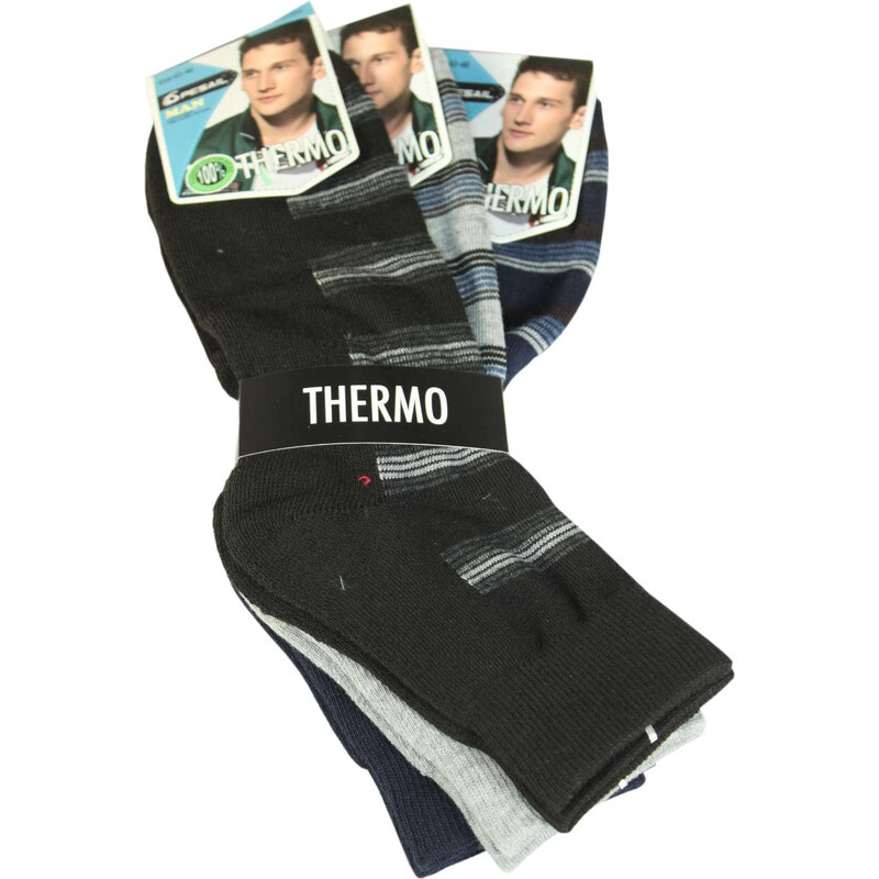 Pesail Thermo pánské ponožky - trojbal 40-44 MIX