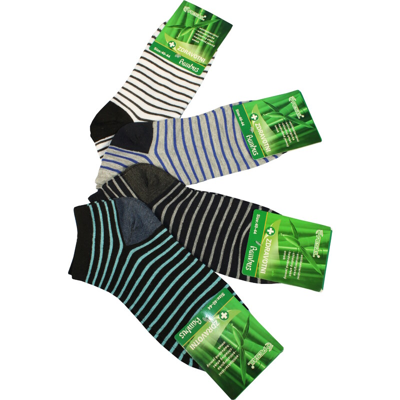 Pesail Pánské zdravotní kotníkové ponožky - 3 páry 43-47 MIX