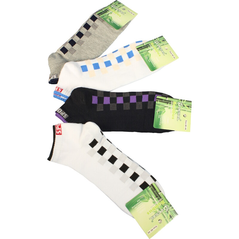 Pesail Nízké sportovní ponožky - 3 páry 43-47 MIX