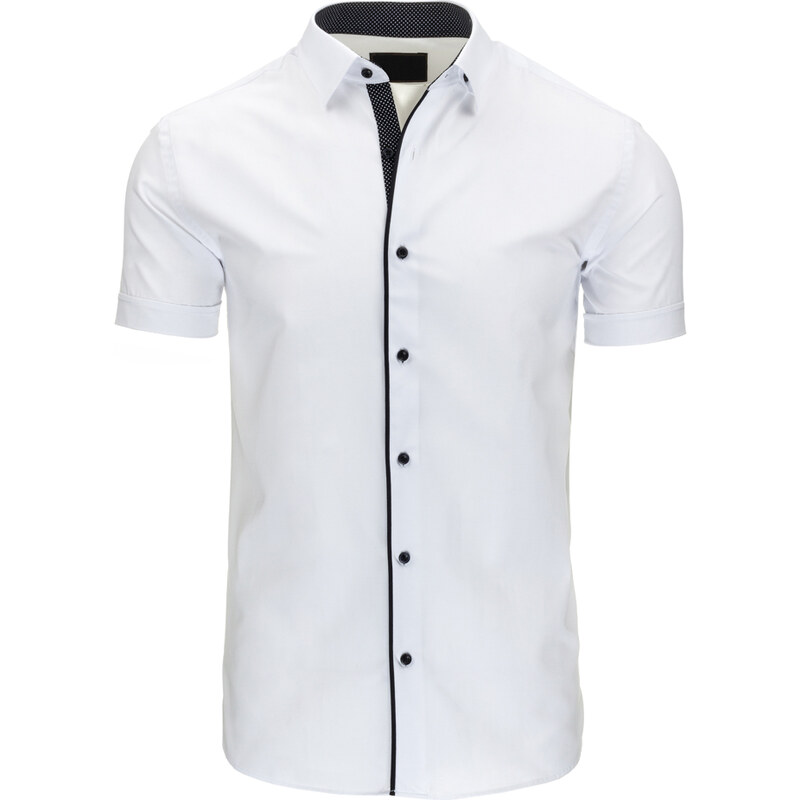 Coolbuddy Pánská košile s krátkým rukávem a barevným lemem 8790 Velikost: XL