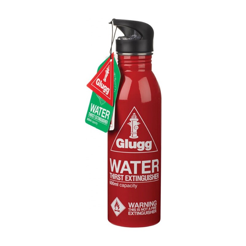 W & W Red Glugg Water Bottle Thirst Extinguisher MIC002