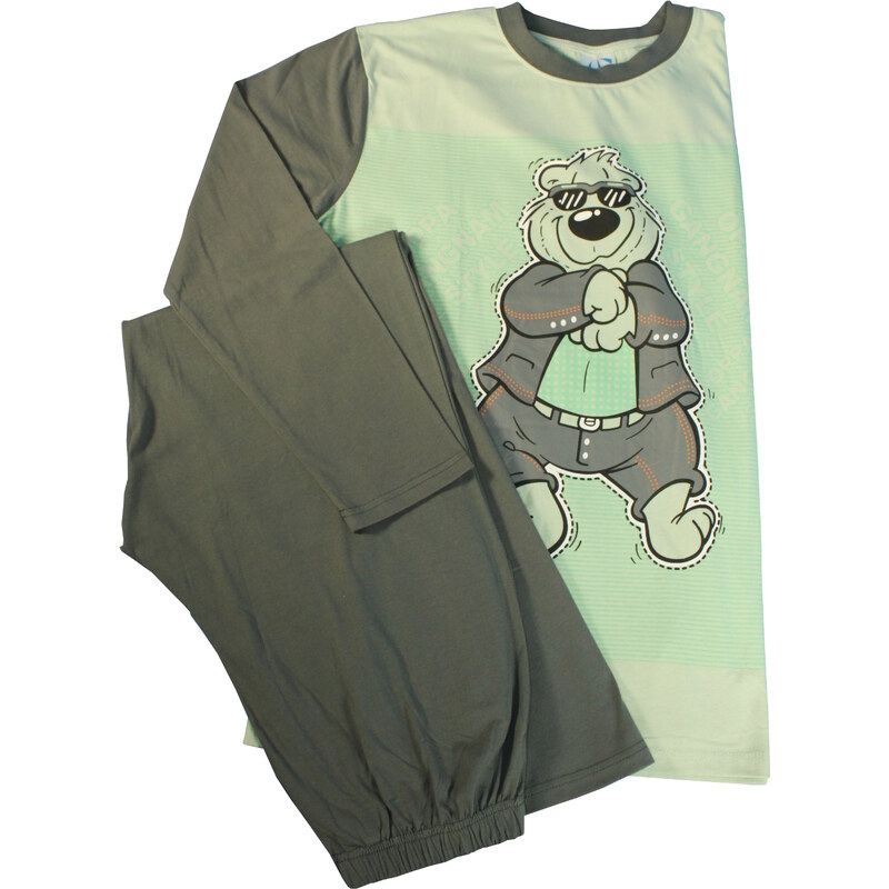 Sport Cool Bear bavlněné pyžamo XL světle zelená