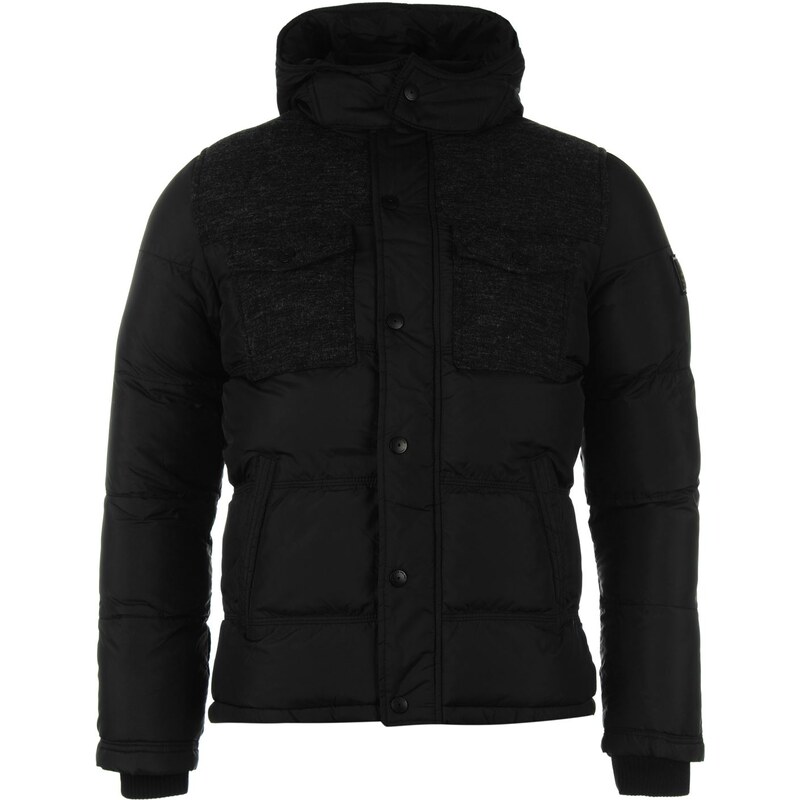 883 Police Mead Padded Hooded Jacket Black