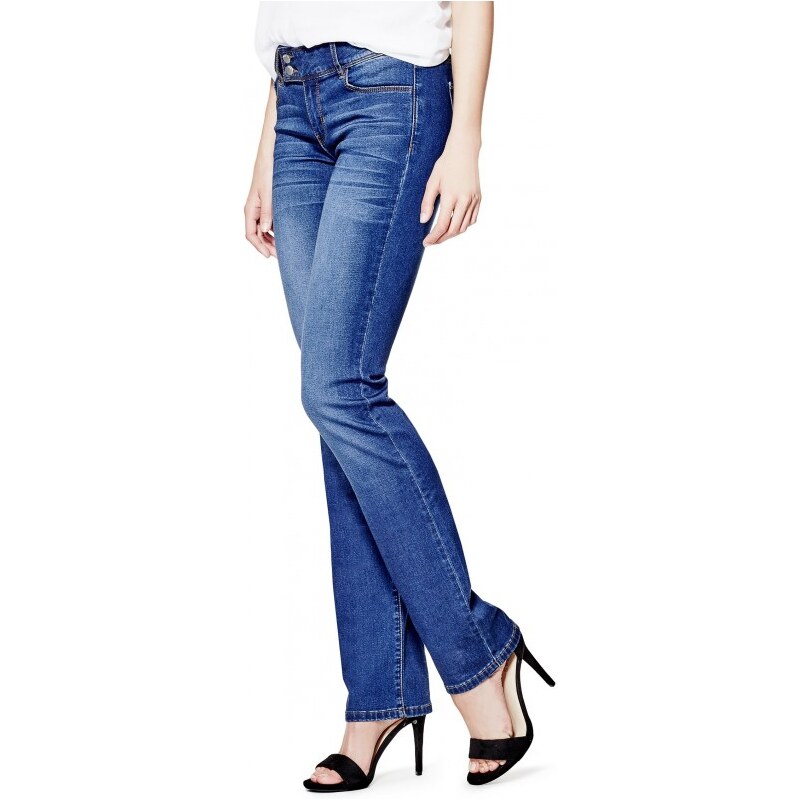 GUESS GUESS Kanasia Low-Rise Straight Jeans - medium wash