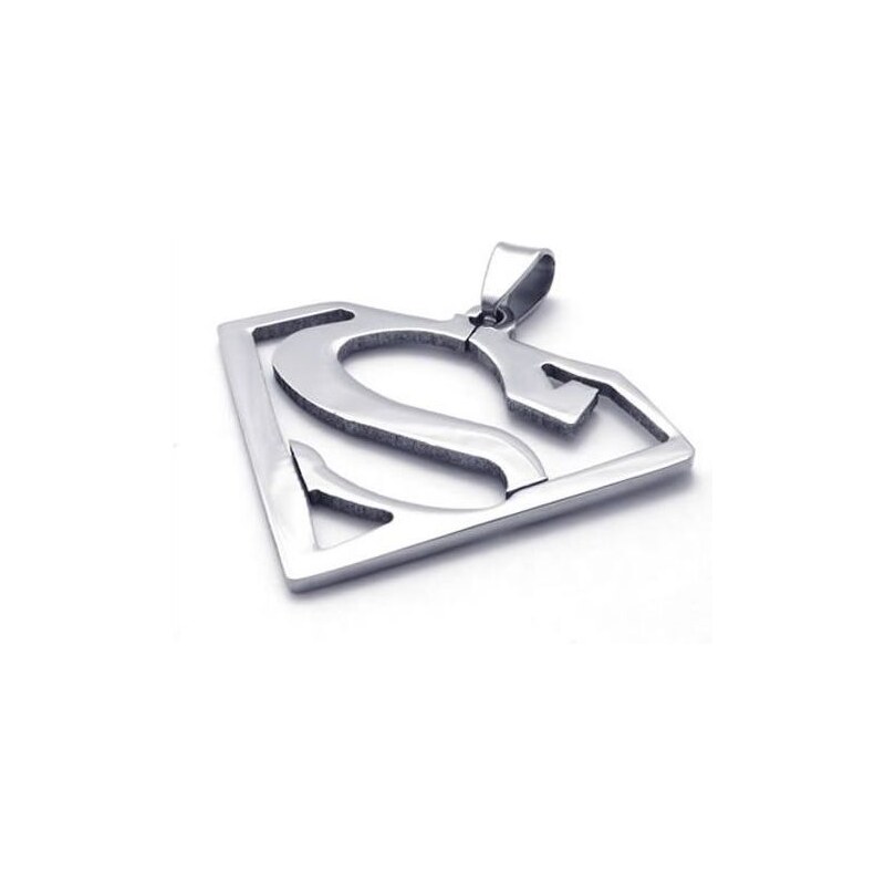 Impress Jewelry Přívěsek z chirurgické oceli Superman s řetízkem