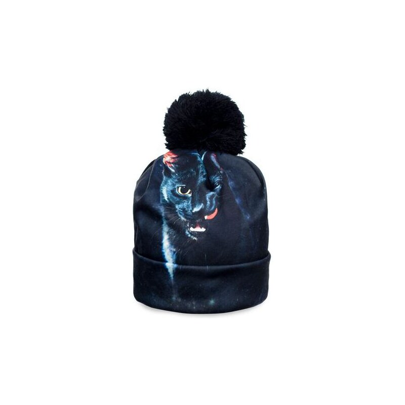 Cixi Černá čepice beanie s bambulí puma