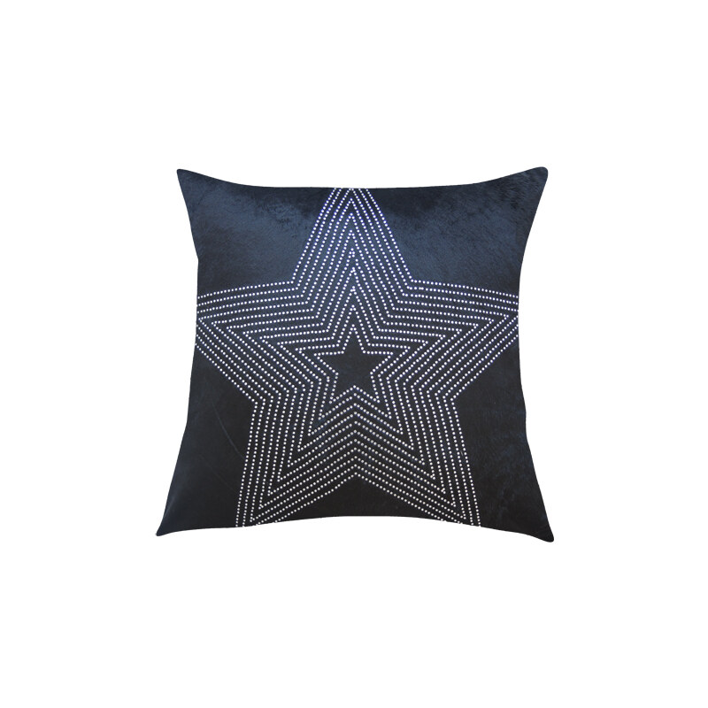 StarDeco Dekorativní polštář - černý, hvězda