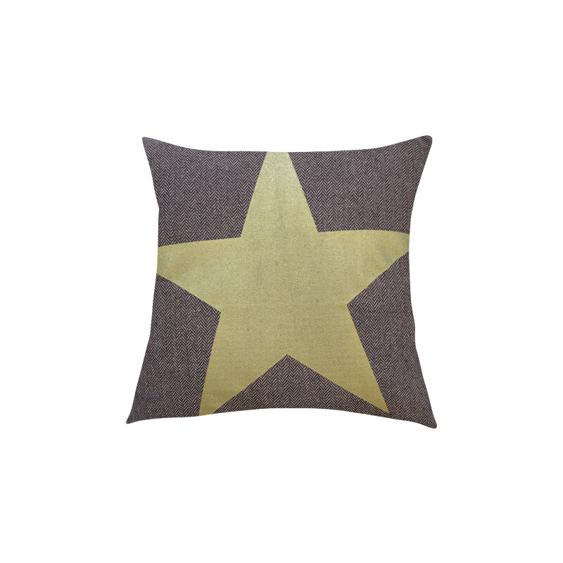 StarDeco Dekorativní polštář - hnědý, hvězda
