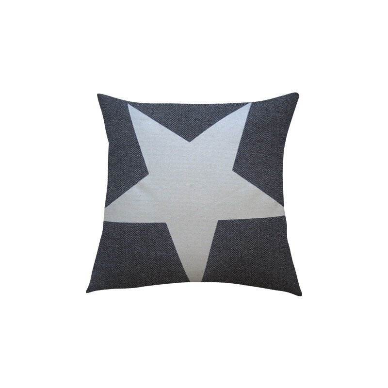StarDeco Dekorativní polštář - šedý, hvězda