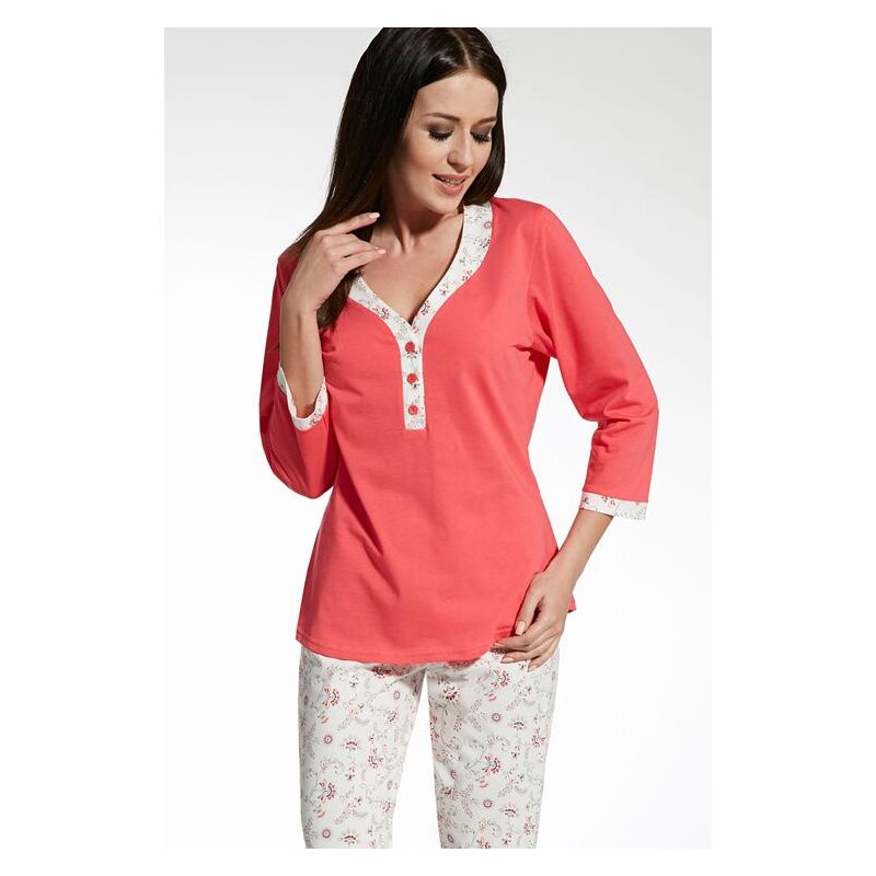 Dámské pyžamo Cana 318, růžová - bílá