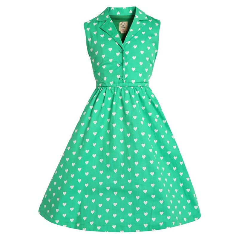 Dívčí zelené puntíkaté šaty Lindy Bop Matilda Mini