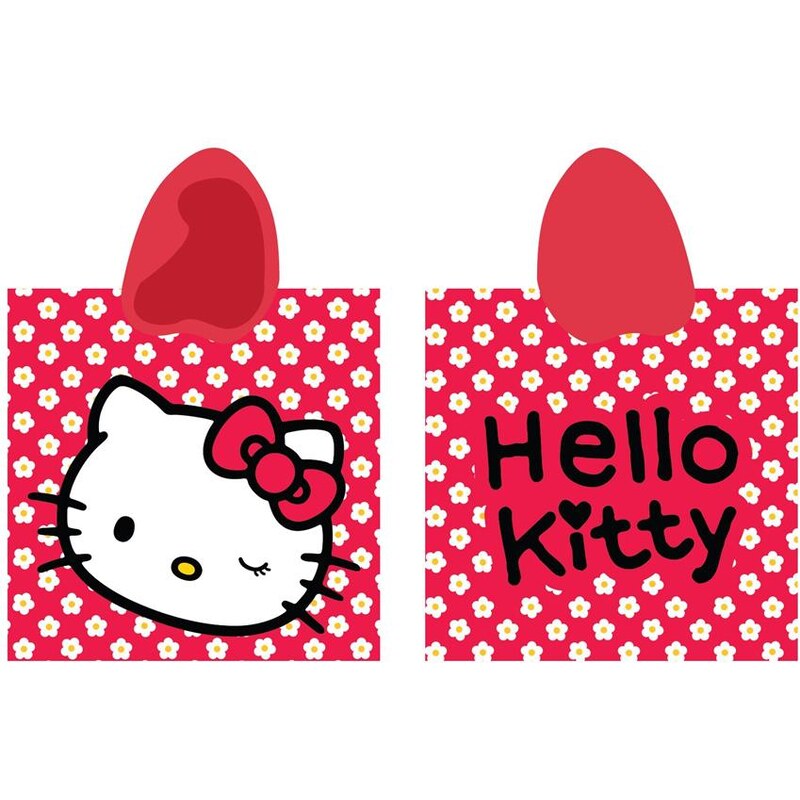 Pončo Detexpol Hello Kitty bavlna 60x120 červená