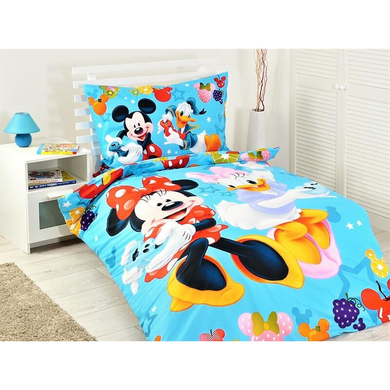 Jerry Fabrics Povlečení Mickey a Minnie games bavlna 140x200 70x90