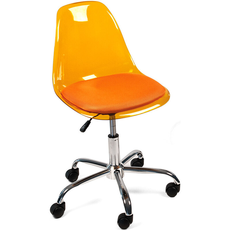 Pracovní židle na kolečkách Plato, oranžová