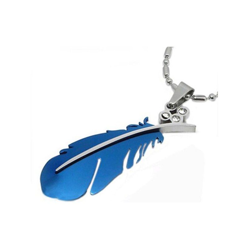 Impress Jewelry Přívěsek z chirurgické oceli Pero modré
