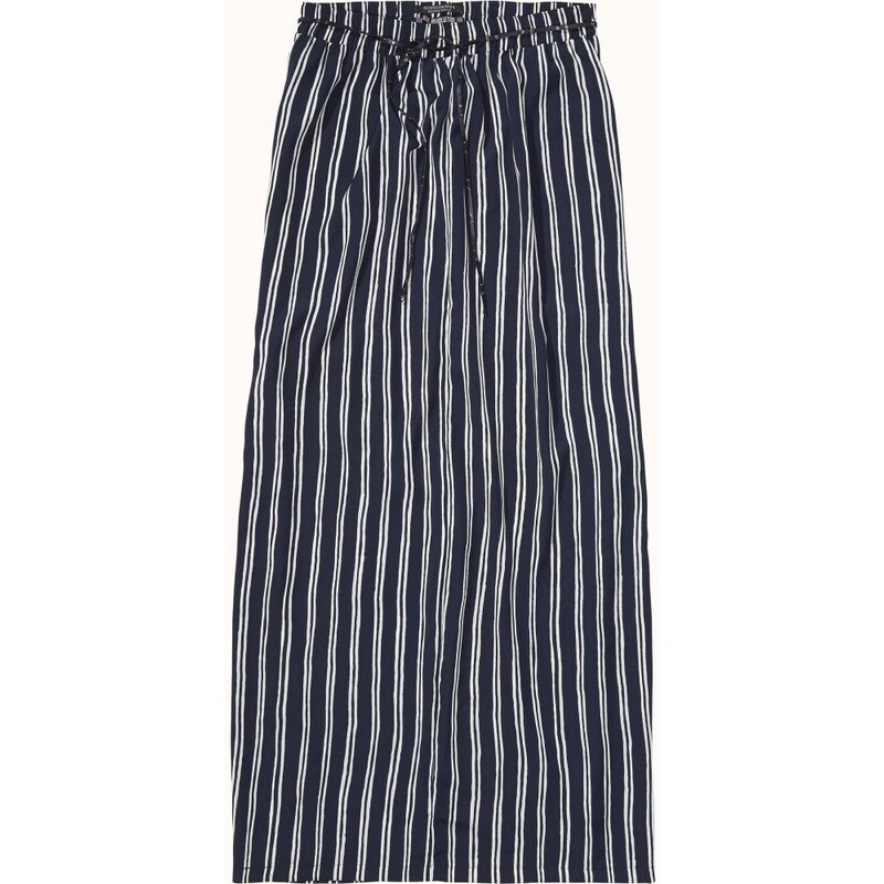 Maison Scotch Printed silky feel maxi skirt, sold with a belt