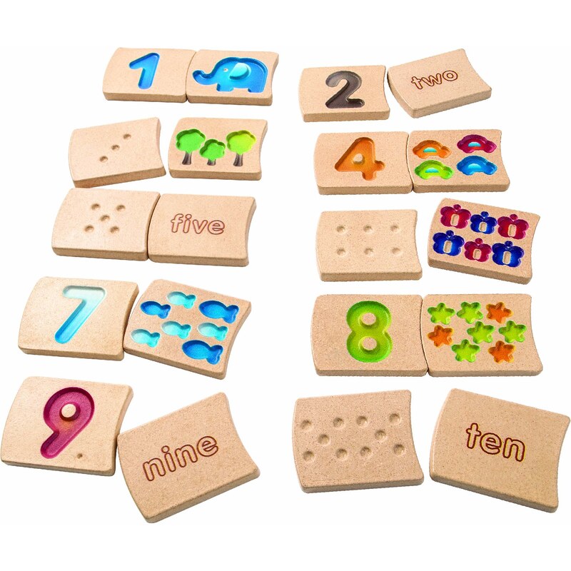 Montessori - Plan Toys Čísla 1 - 10 (AJ)