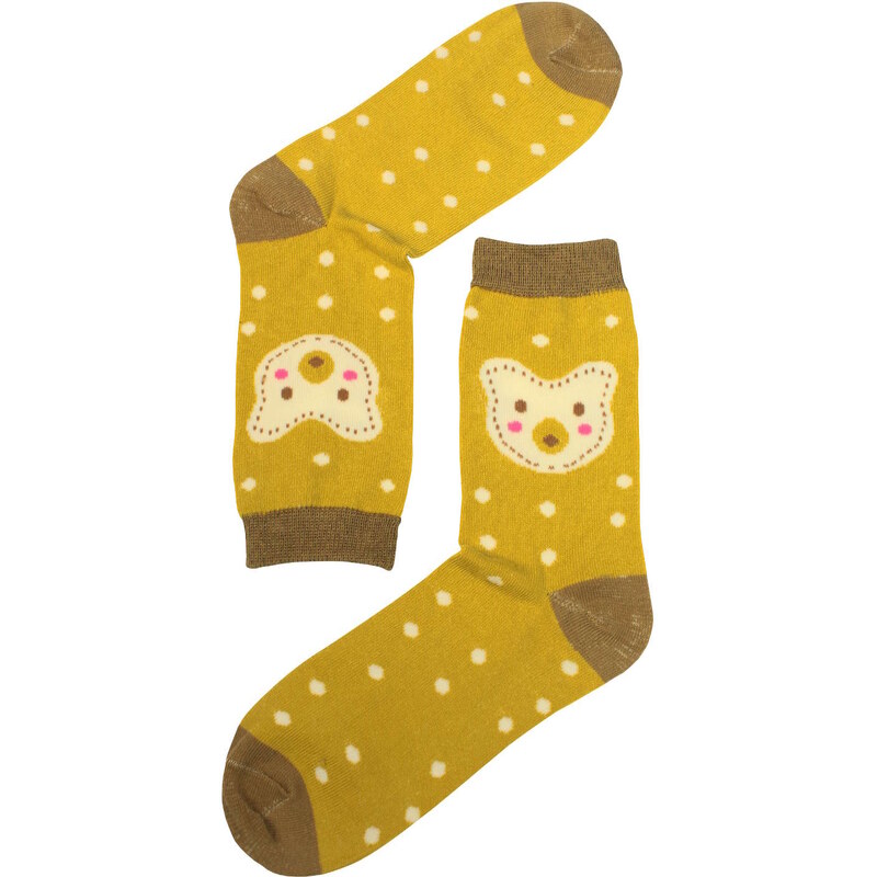 Pesail Dámské módní ponožky 38-41 tmavě žlutá