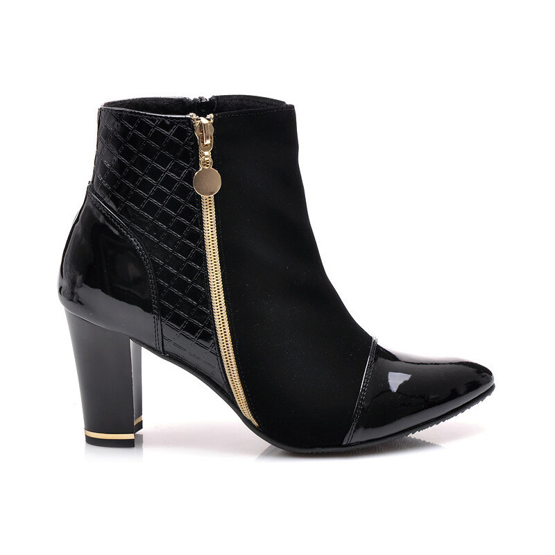 CNB Velice krásné černé kotníčkové boty