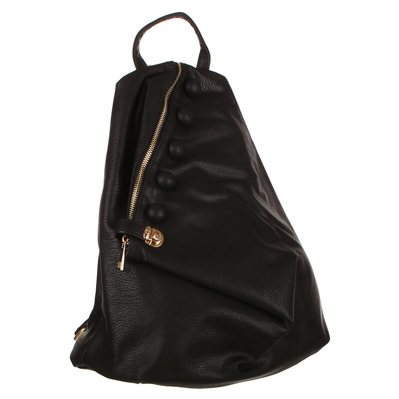 TopMode Koženkový asymetrický batoh černá