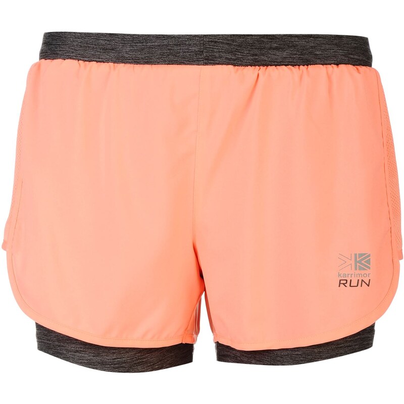 Karrimor Xlite 2n1 Shorts dámské Peach Coral