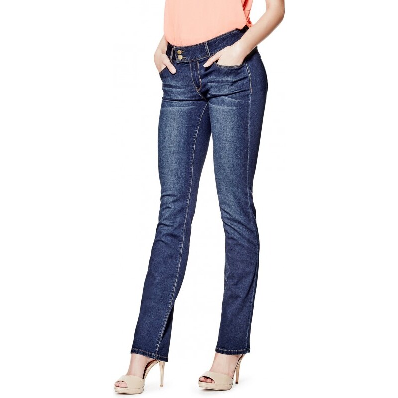 GUESS GUESS Kanasia Low-Rise Straight Jeans - dark wash