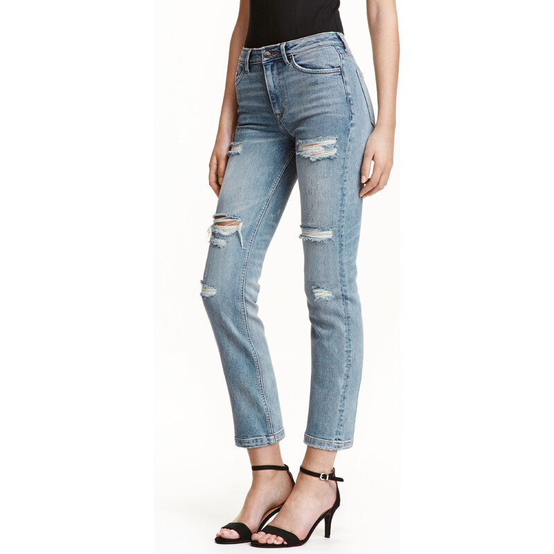 H&M Straight Cropped High Jeans