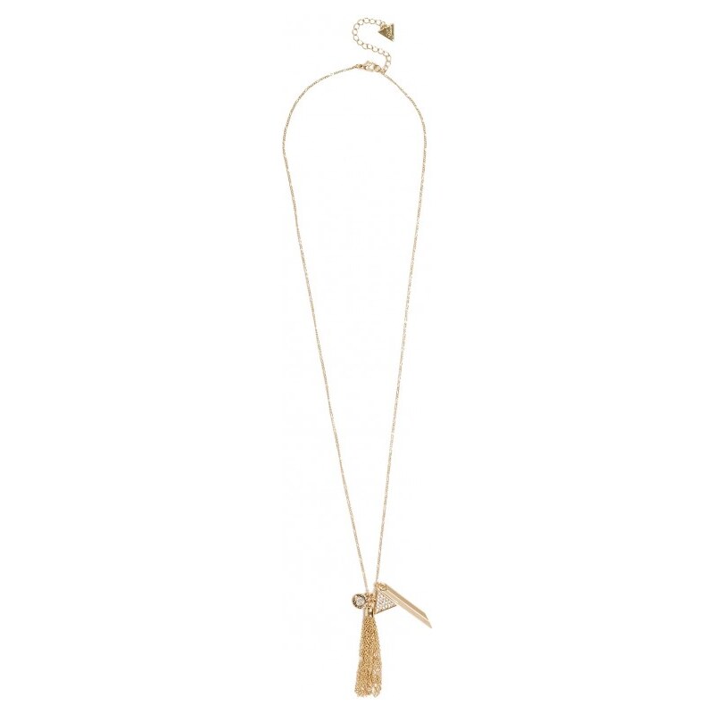 GUESS GUESS Gold-Tone Dainty Long Charm Necklace - gold