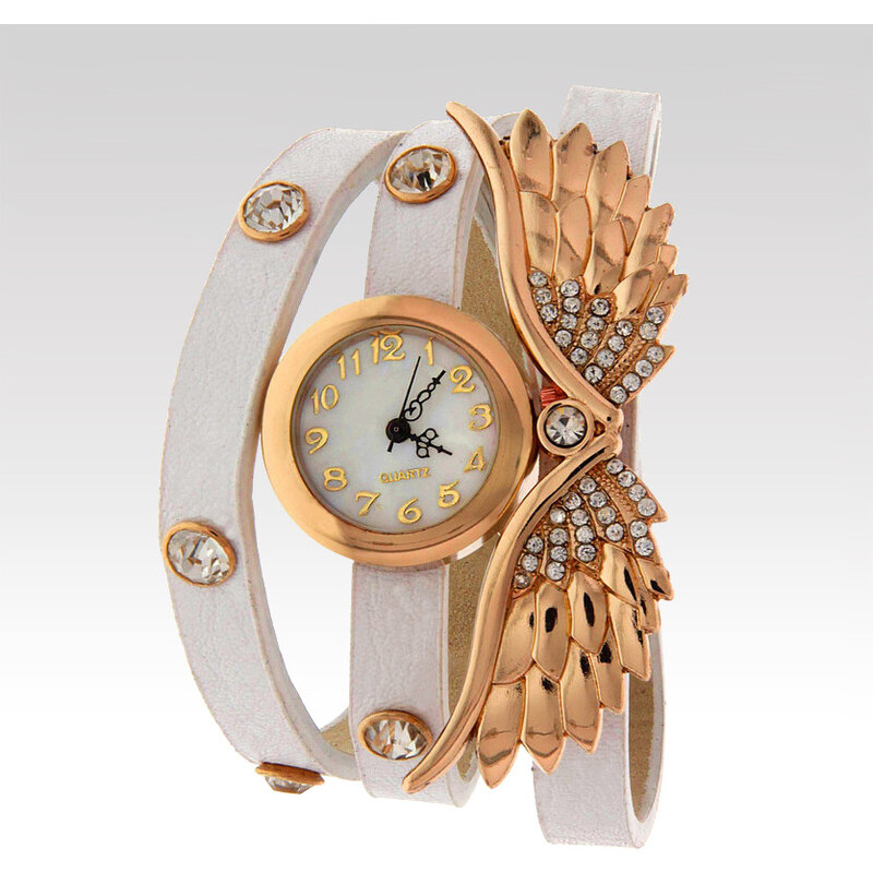 Wayfarer Dámské hodinky s kamínky Angel 10226 bílé